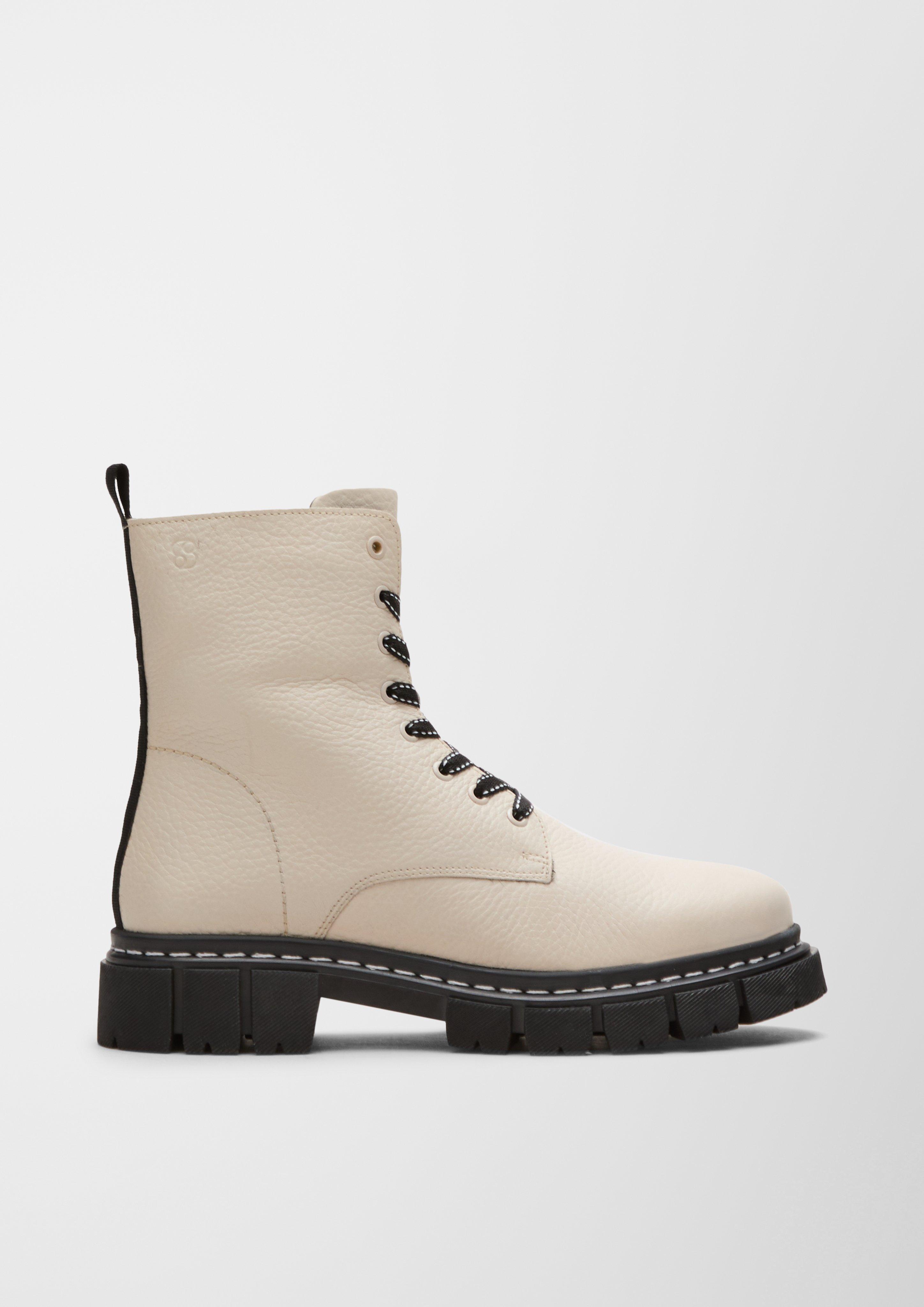 Gefütterte Lederboots  6006607-109