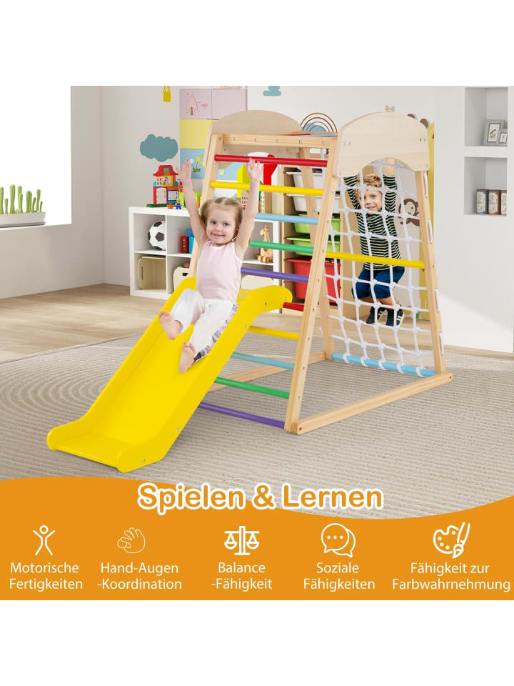 COSTWAY Klettergerüst Indoor in Bunt günstig kaufen 113 cm
