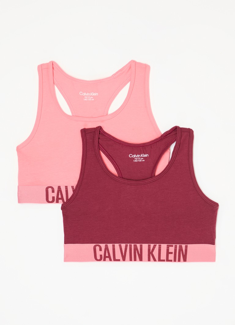 Calvin Klein Bralette with logo band in a 2-pack