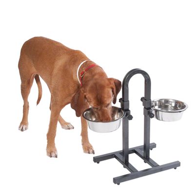 U-Hundebar inklusive 2 Edelstahlnäpfe
