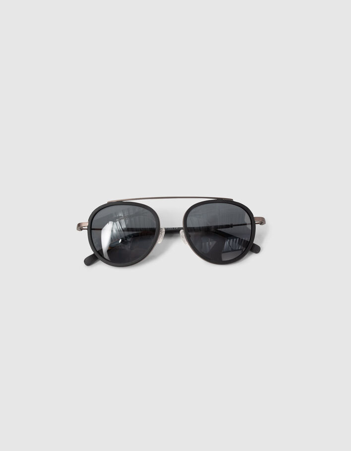 Lunettes solaires noires style pantos Homme