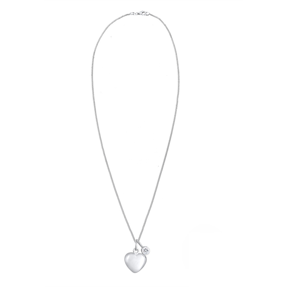 Elli Elli Collier Pendentif coeur de femme avec cristal en argent sterling 925 collier