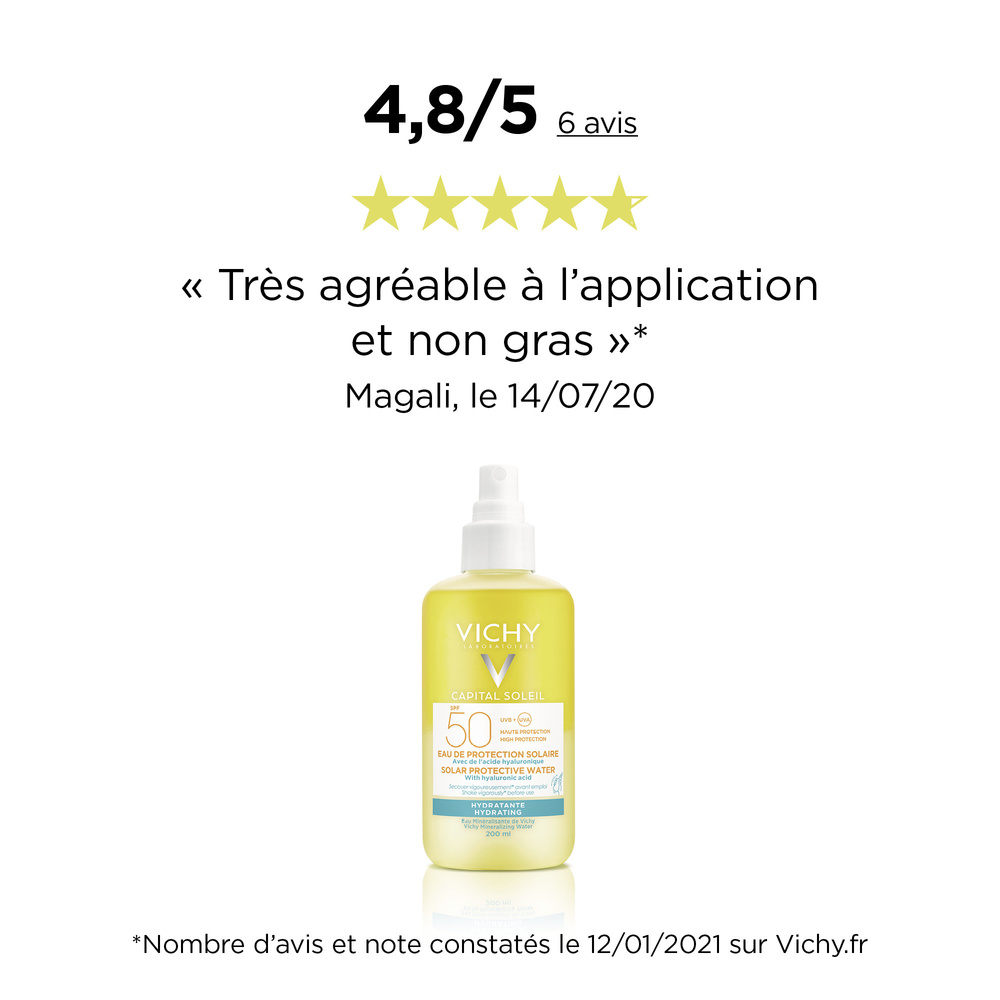 Vichy CS  EAU DE PROTECTION HYDRATANTE SPF 50 Eau de protection solaire hydratante SPF50