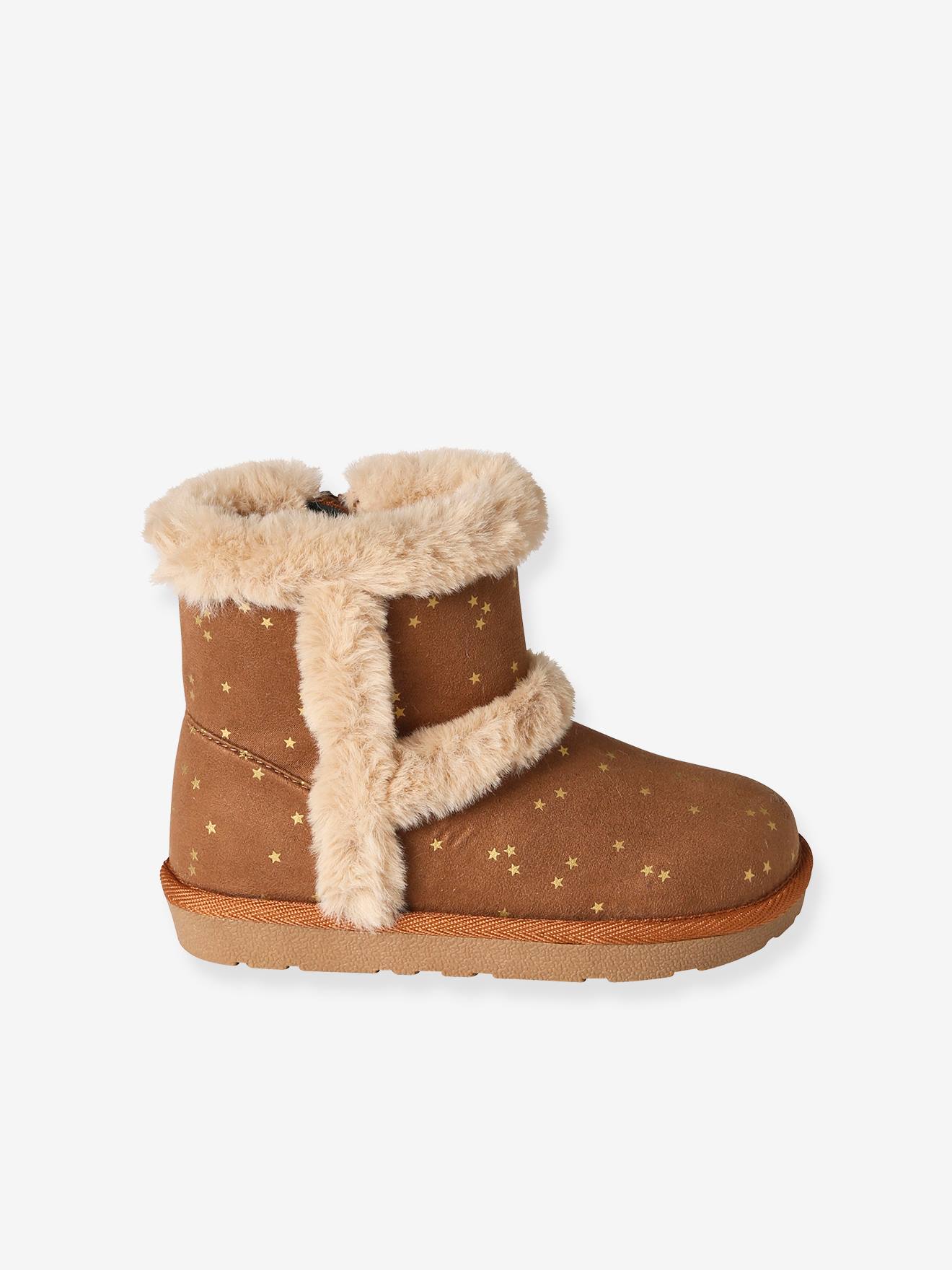 Vertbaudet Warme Mädchen Regen-Boots - grau