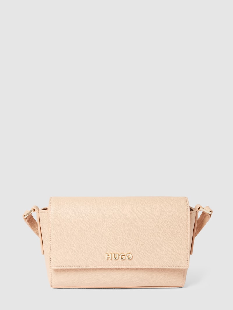 Handtasche mit Label-Applikation Modell 'CHRIS' in sand
