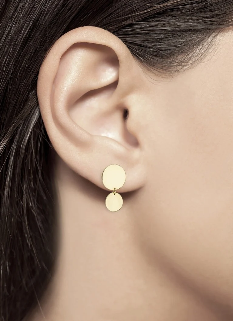 Diamond Point Yellow Gold Marigold Earrings