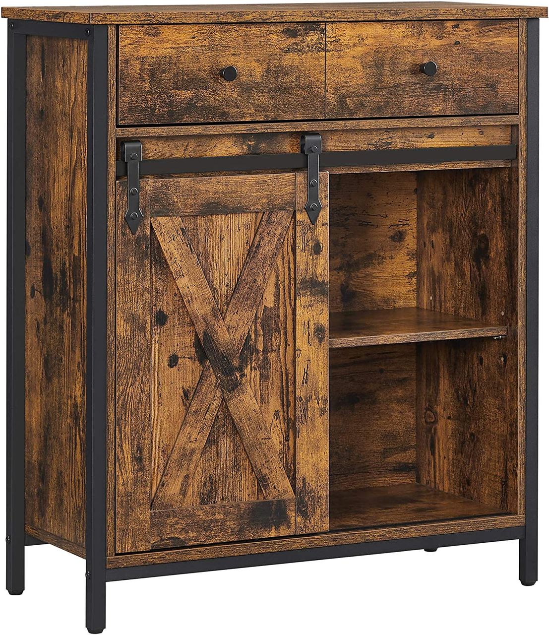 Vasagle Lagerschrank, 70x30x80cm, Schwarz