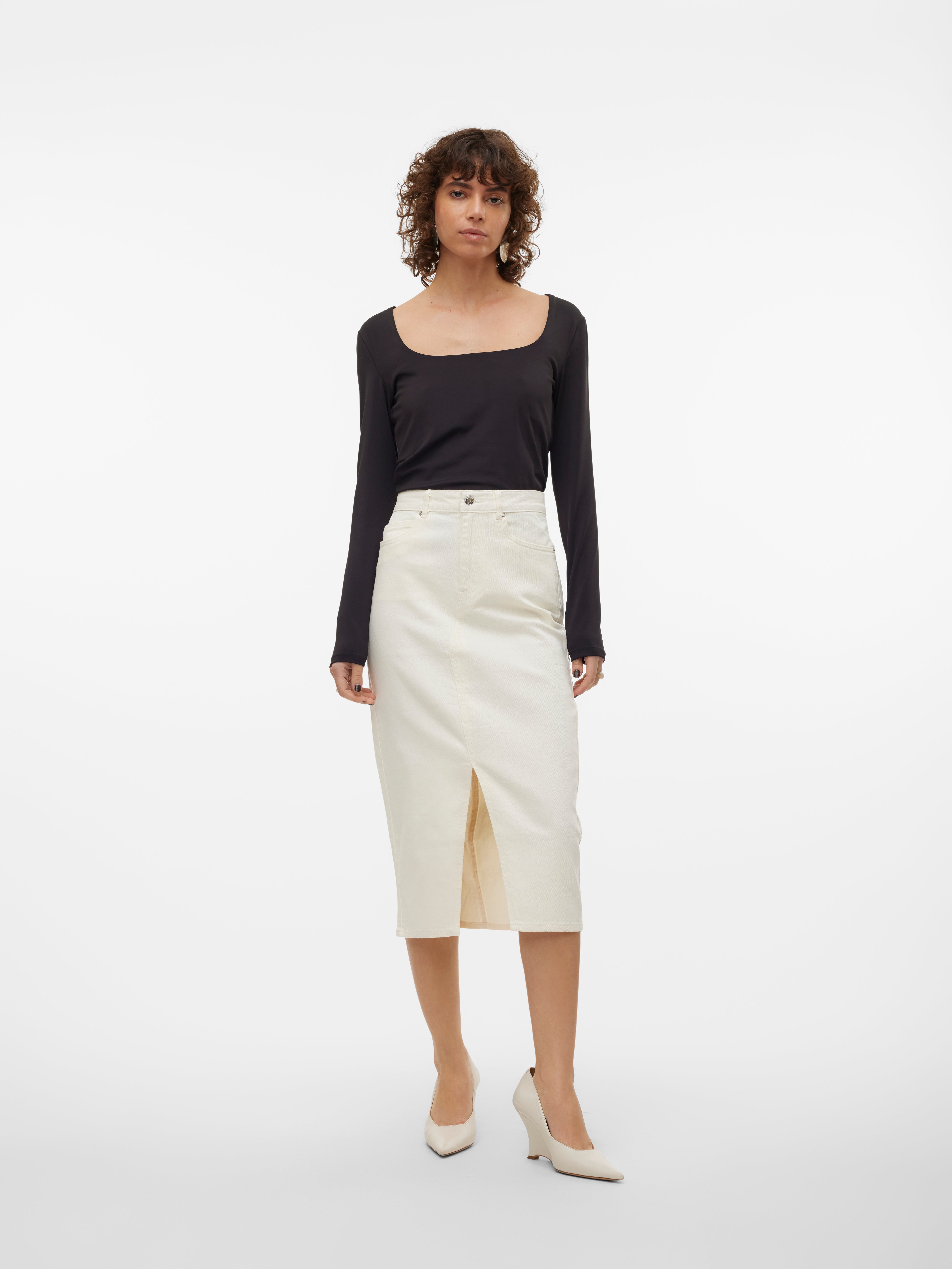 VMVERI Hohe Taille Langer Rock