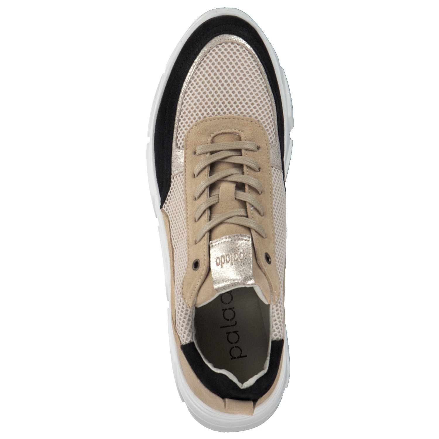 Palado PSN0002, Schnürschuhe, Damen, Schwarz/Gold/Beige
