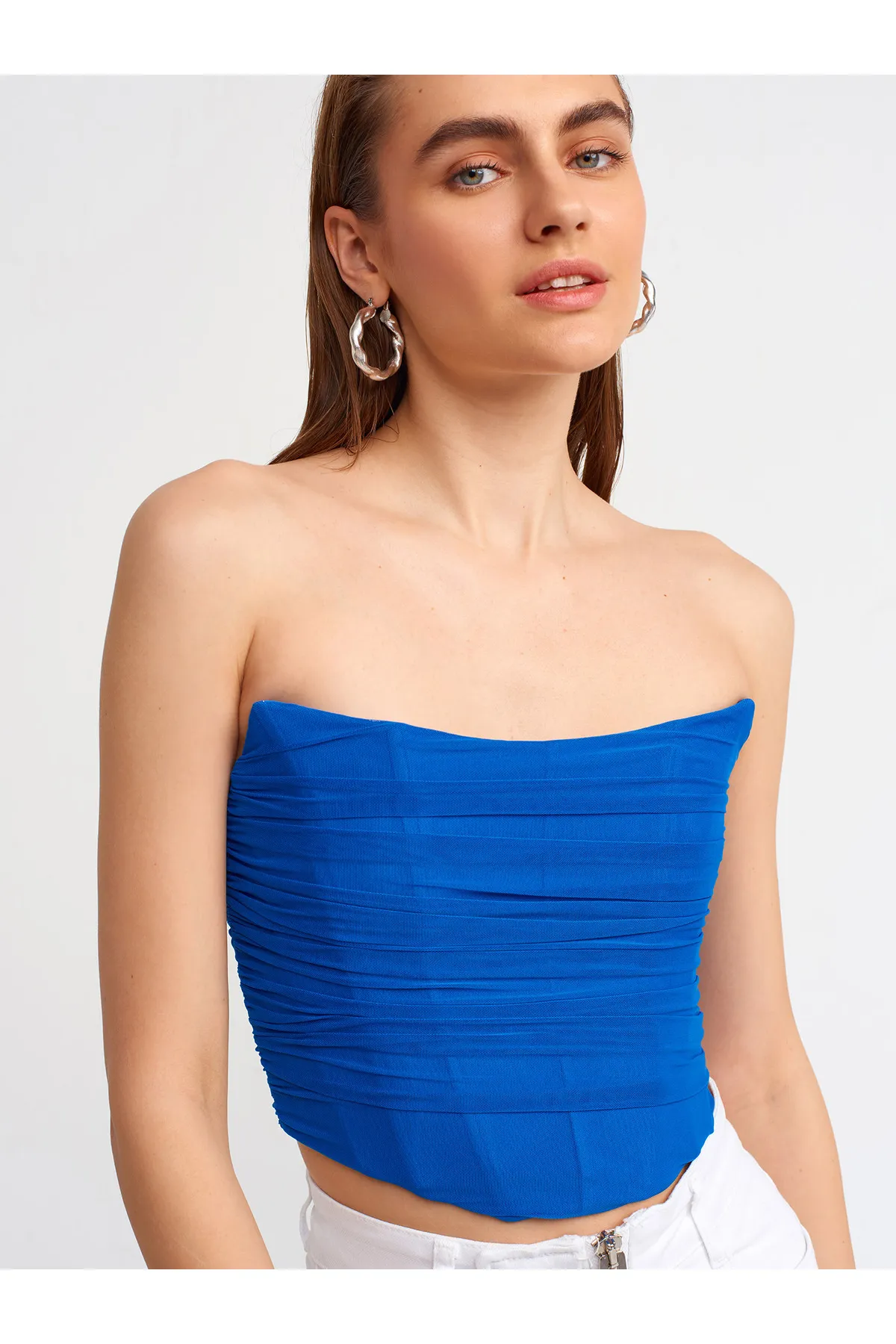 Dilvin  20132 Faltendetaillierte Bustier-Sakkos