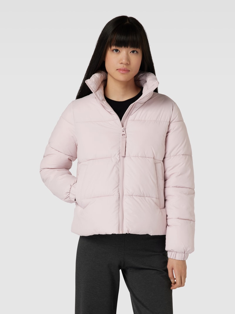 Steppjacke mit Stehkragen in altrosa