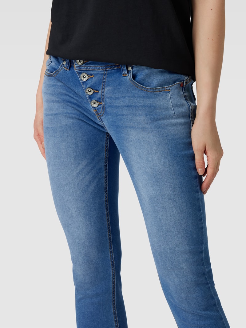 Skinny Fit Jeans in 7/8-Länge Modell Malibu in blau
