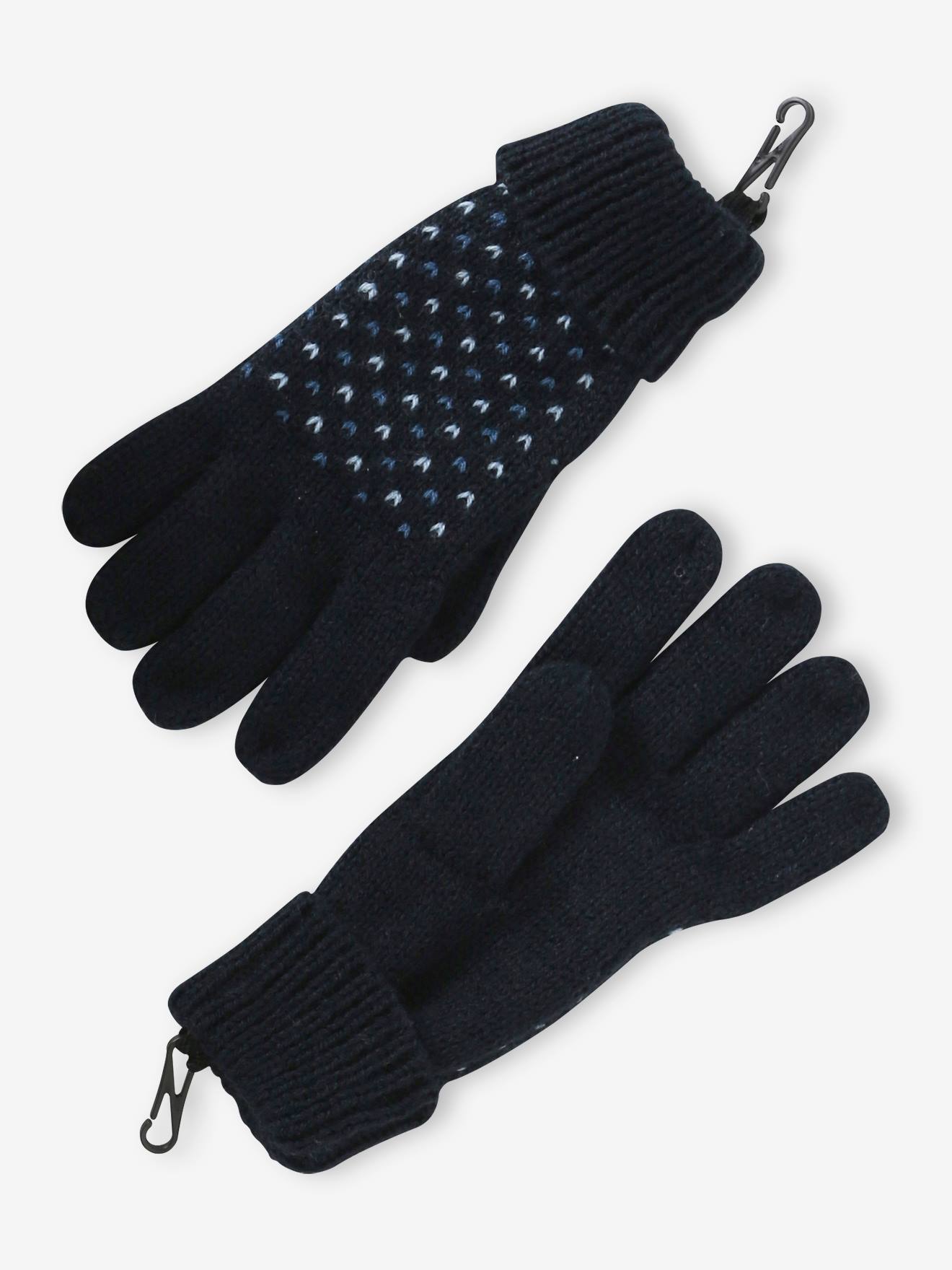 Vertbaudet Jungen-Set: Mütze, Rundschal & Handschuhe - nachtblau