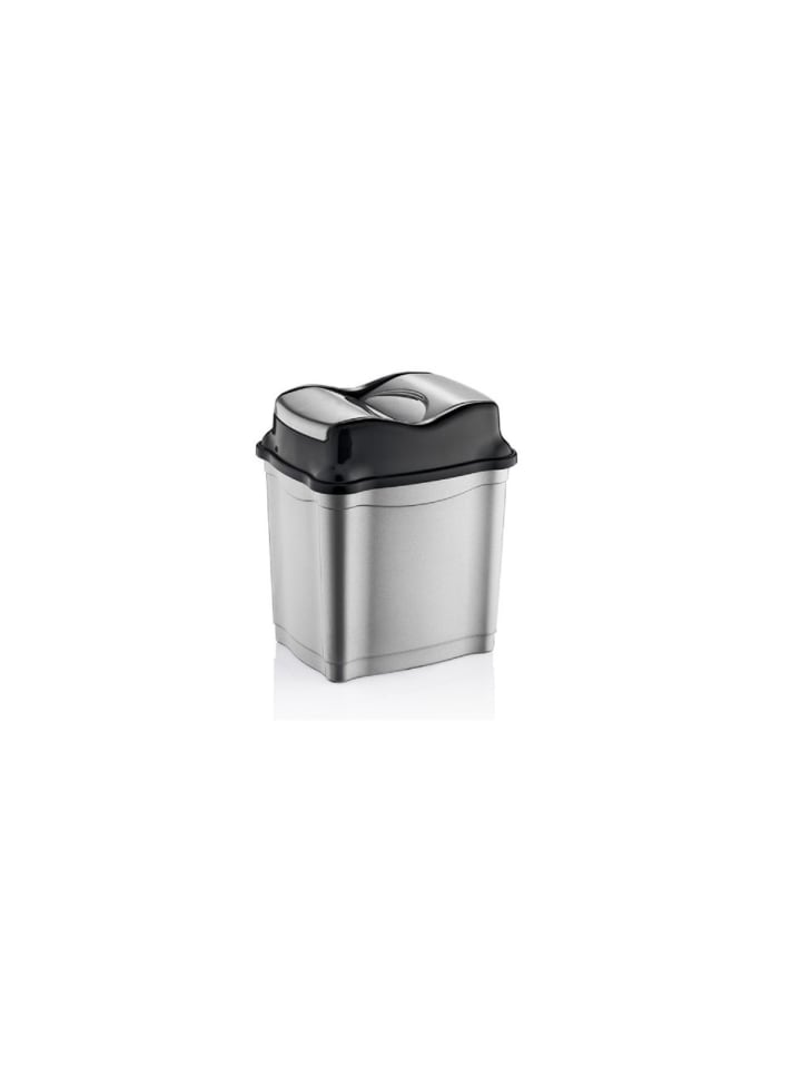 COFI 1453 Moderner Abfalleimer / Mülleimer mit praktischem Push-Deckel in Grau günstig kaufen 2 L