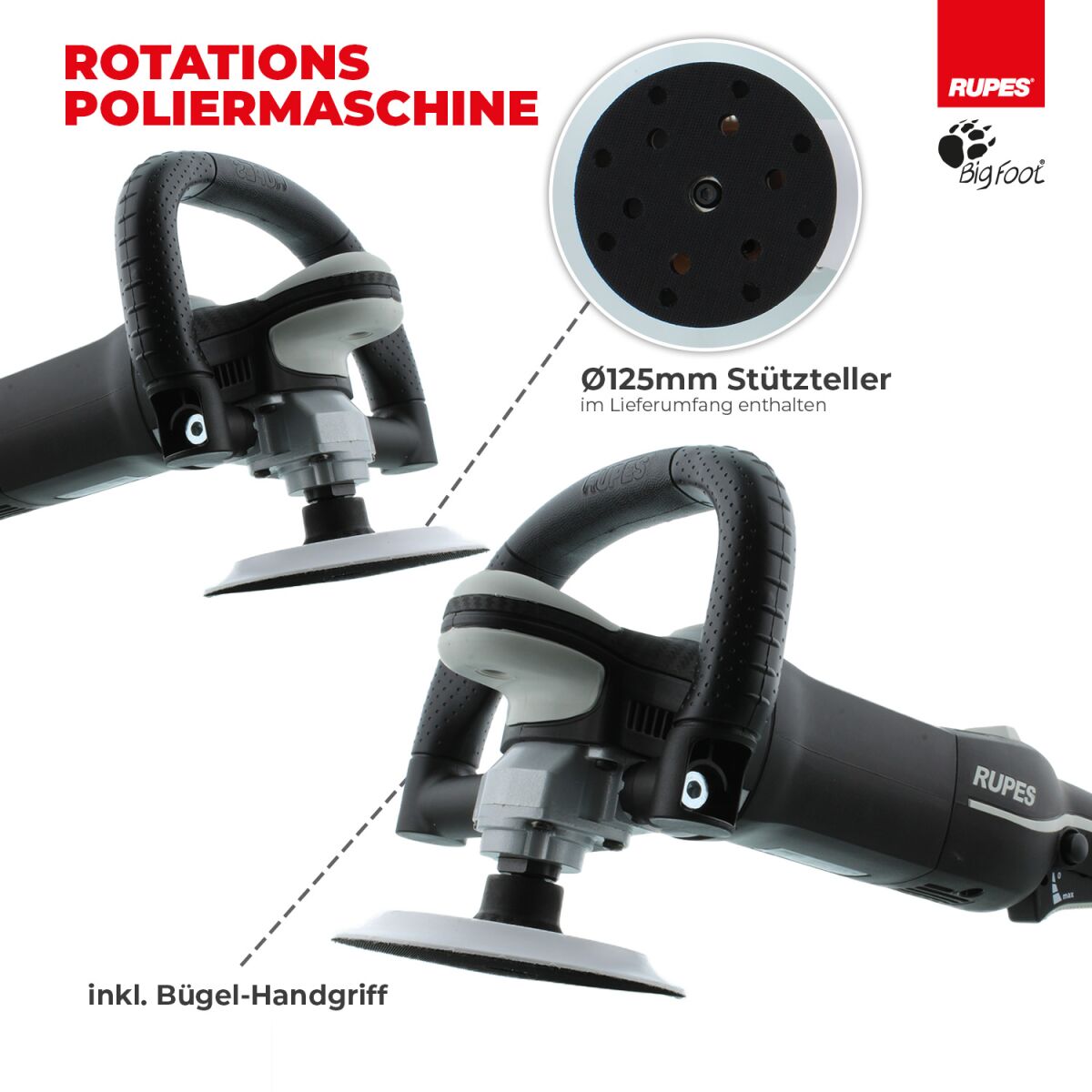 Rupes BigFoot LH19E Rotationspoliermaschine