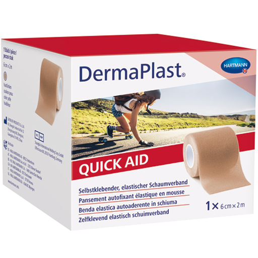 DERMAPLAST Quick Aid Schaumverb.6 cmx2 m hautf.  1 St