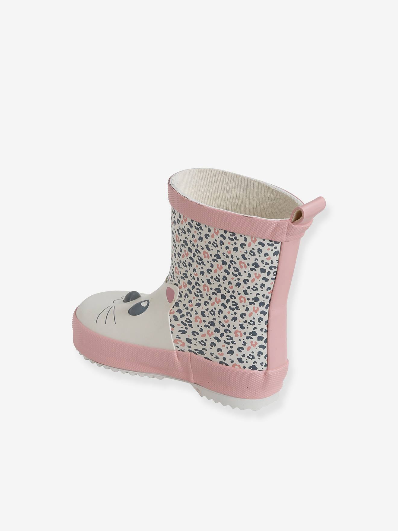 Bottes de pluie bébé fille en caoutchouc blanc