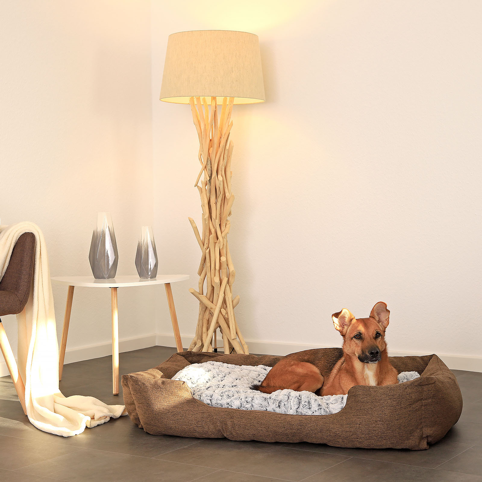 Lionto Hundebetten Lionto Hundebett mit Wendekissen meliert L