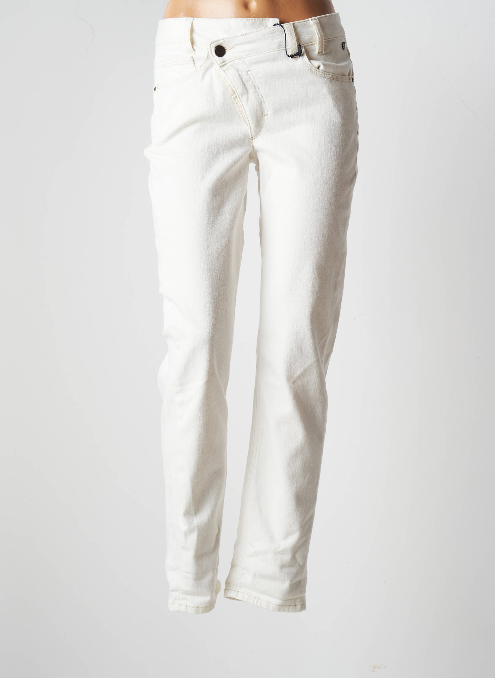 Freeman T Porter Jeans Boyfriend Femme couleur blanc