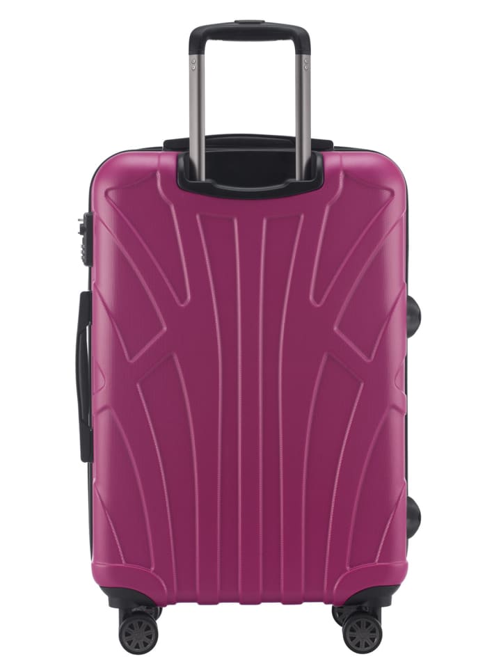 suitline mittelgroßer Hartschalen-Koffer Check-In Reisekoffer TSA 68L in Magenta günstig kaufen M
