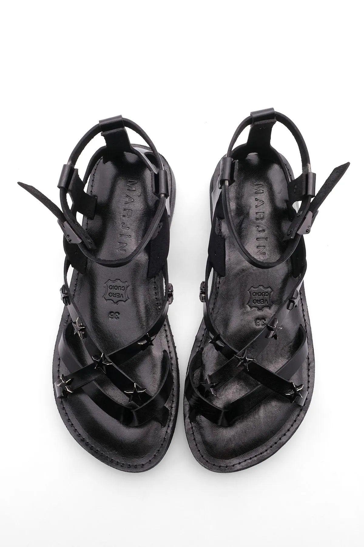 Marjin  Sandalette - Schwarz - Flacher Absatz
