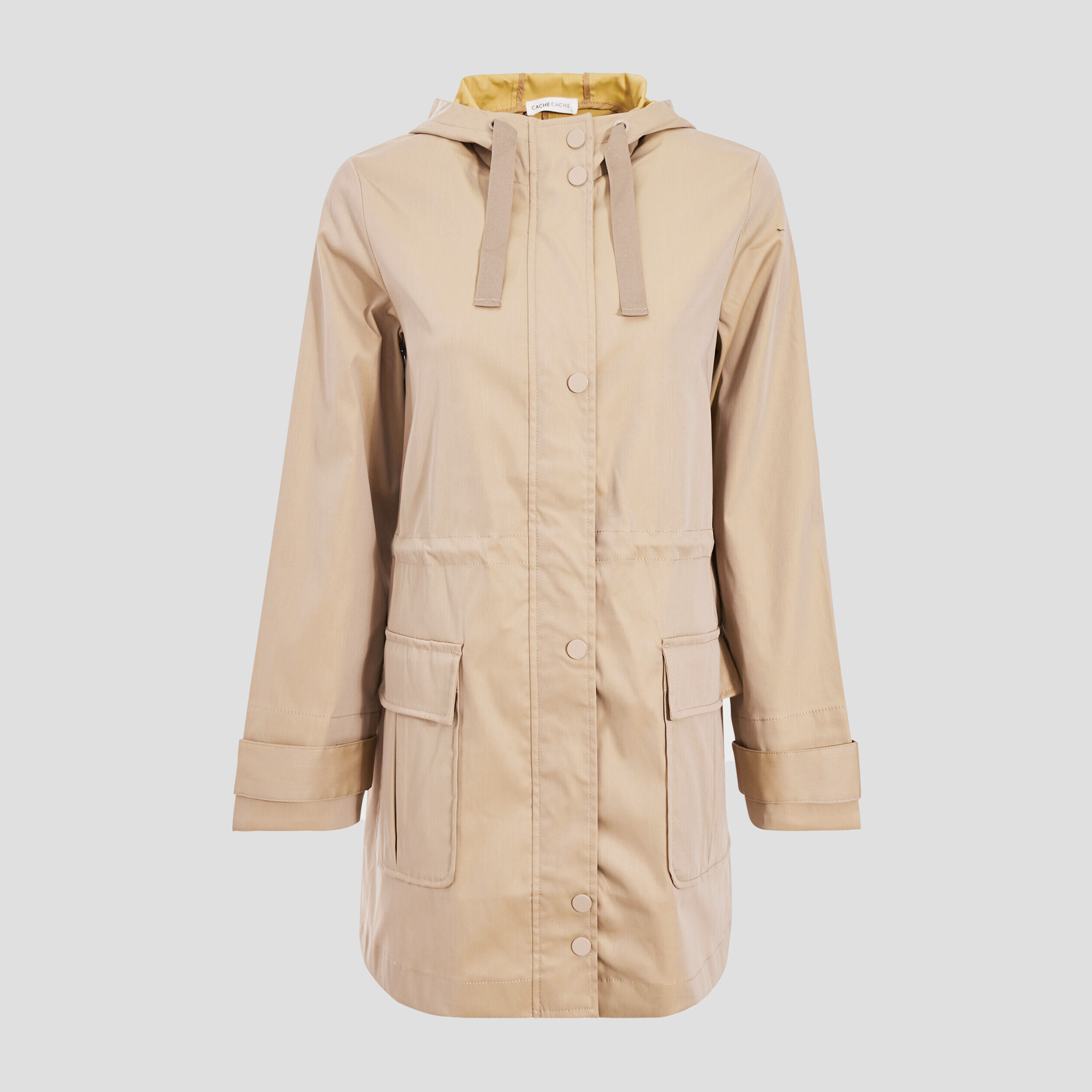 Parka droite à capuche sable femme | Cache Cache