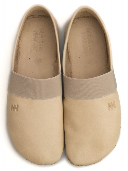 Martin Natur ~ Bio Leder Slipper Apache ~ Beige