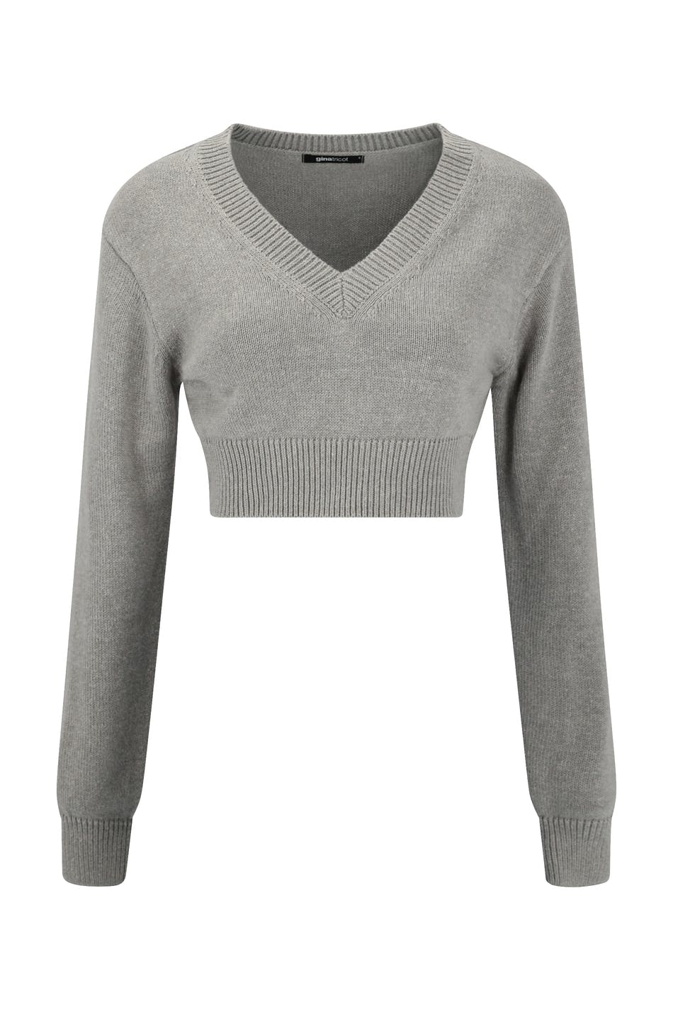 V-neck knitted sweater