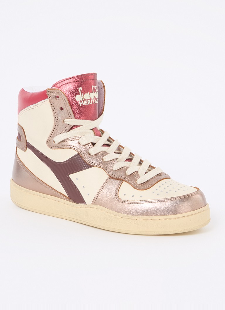 Diadora Mi Basket Provence teļādas kedas ar metāliskām detaļām