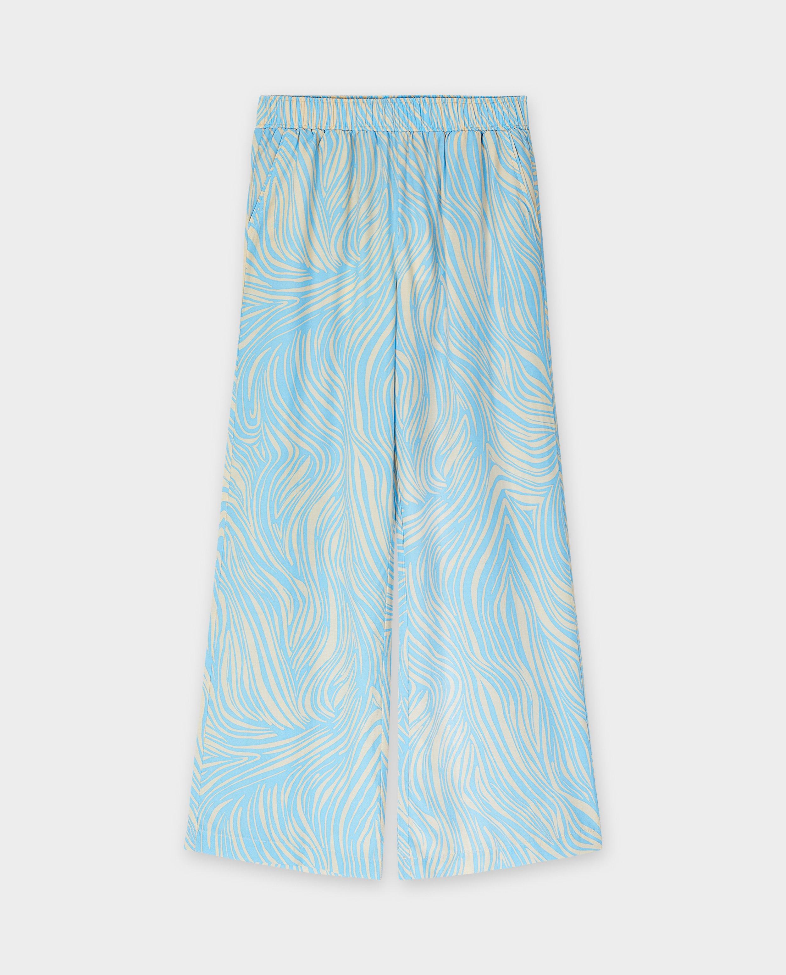 Pantaloni Saint Tropez cu imprimeu zebră albastru