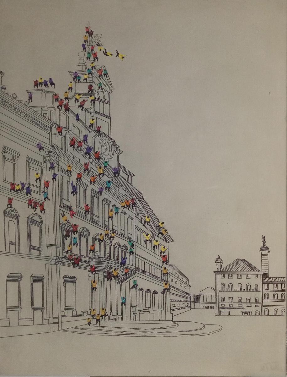 Kayoom Öl-Wandbild Flash Mob I 100x75 PAB140
