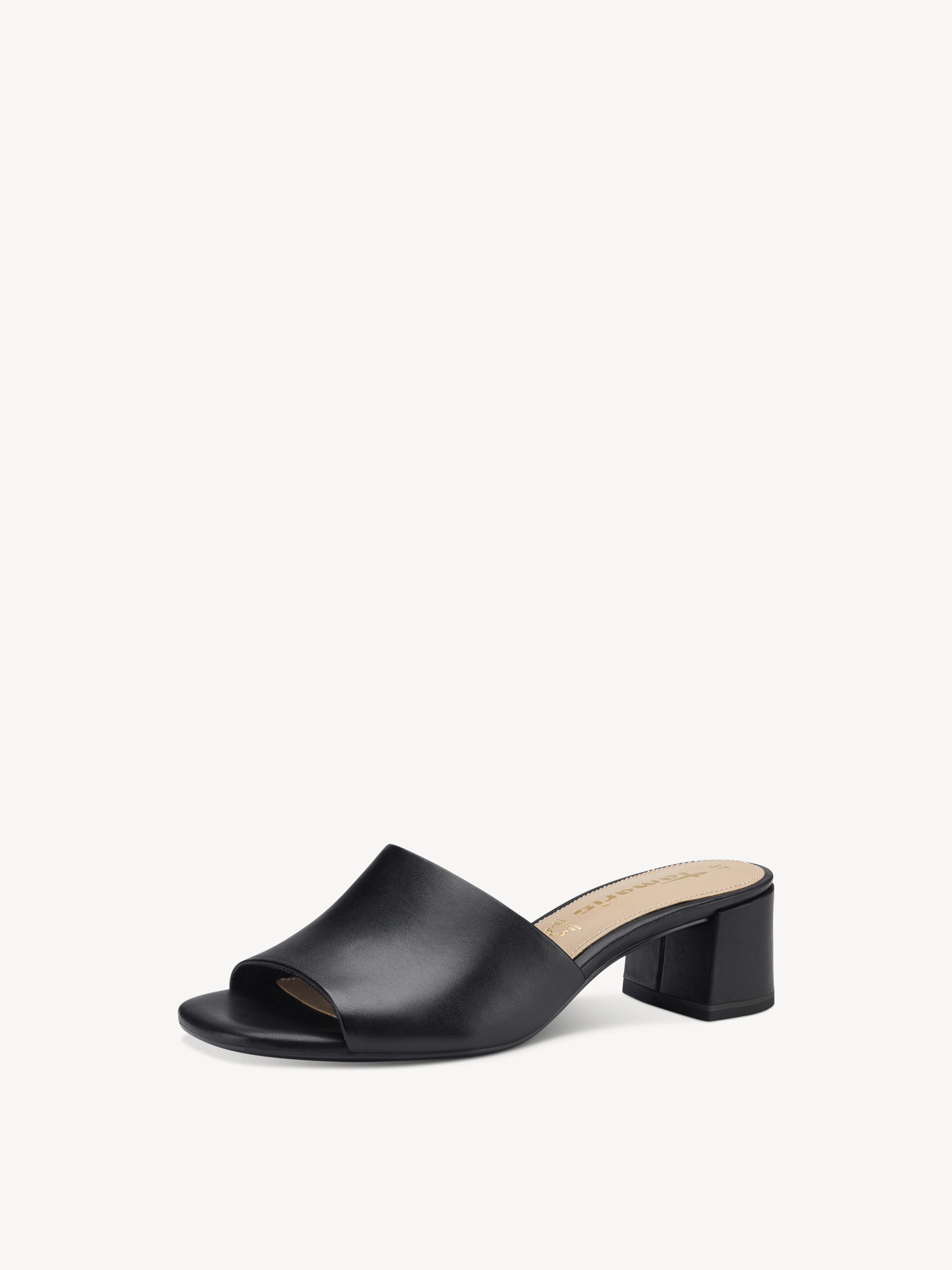 Mule en cuir - noir