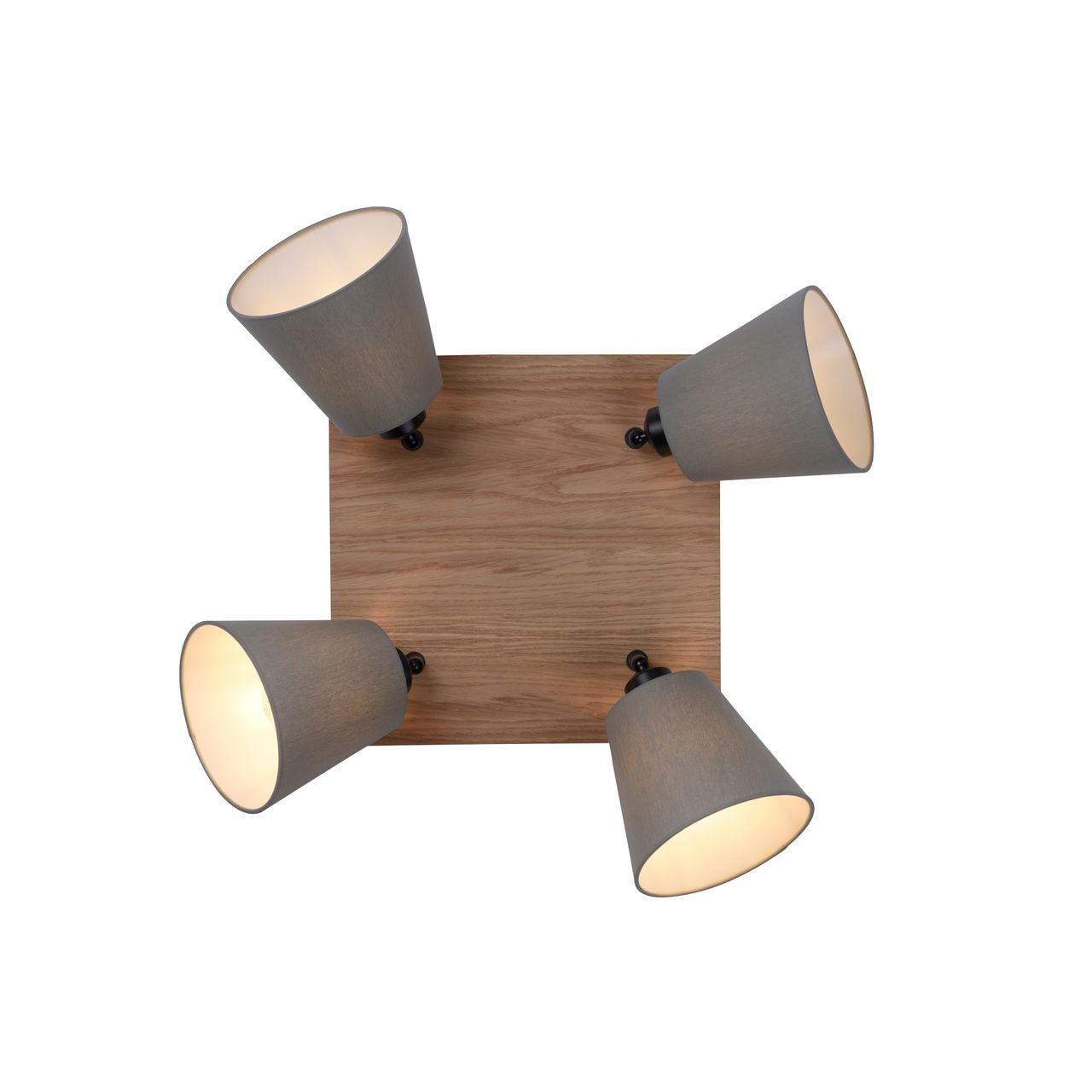 JUST LIGHT Deckenleuchte GREEN MICHEL, 4x E27/40Watt max., Holz-natur