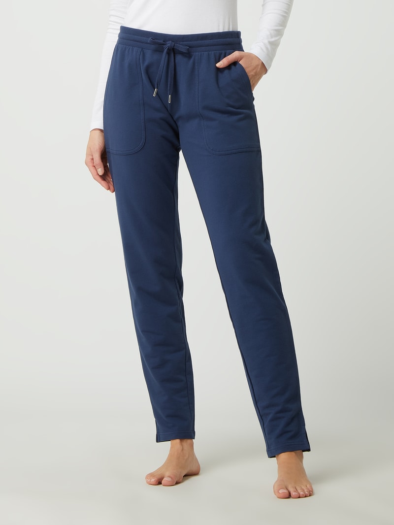 Lounge-Hose mit Stretch-Anteil Modell 'Night2Day' in marineblau