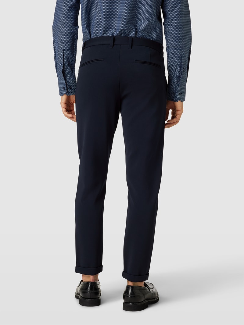 Slim Fit Chino mit seitlichen Eingrifftaschen in marineblau