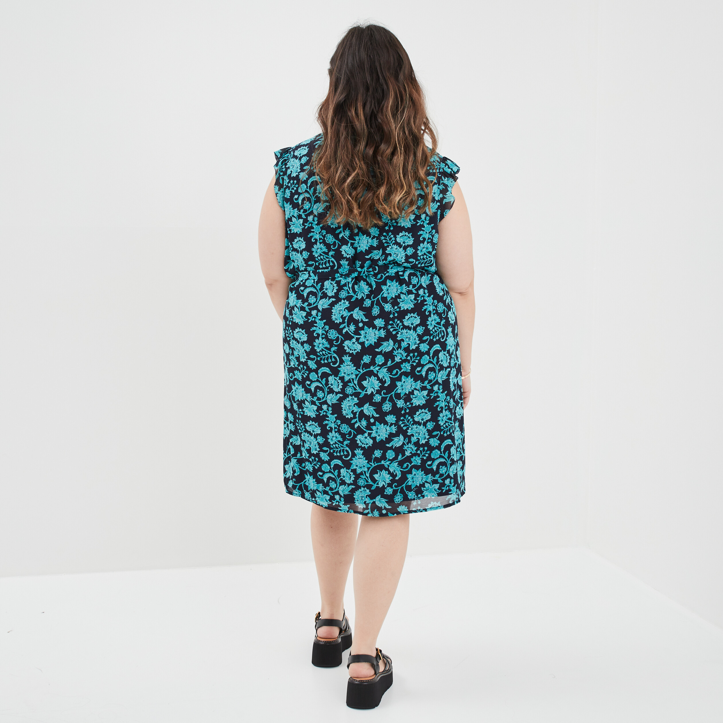 Robe droite sans manches bleu marine femme grande taille | La Halle