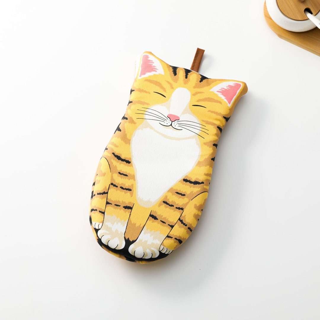 FIDDY Topfhandschuhe 1 Paar niedliche katzenpfotenförmige hitzebeständige Koch und, (Backhandschuhe,rutschfeste Küchenofenhandschuhe, hitzebeständige), Topflappenofenhandschuhe, Mikrowellenhandschuhe, Küchenwerkzeug