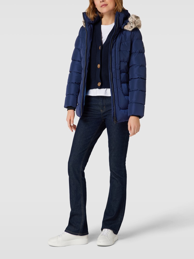 Steppjacke mit Kunstpelzkragen Modell 'ASTORIA' in royalblau