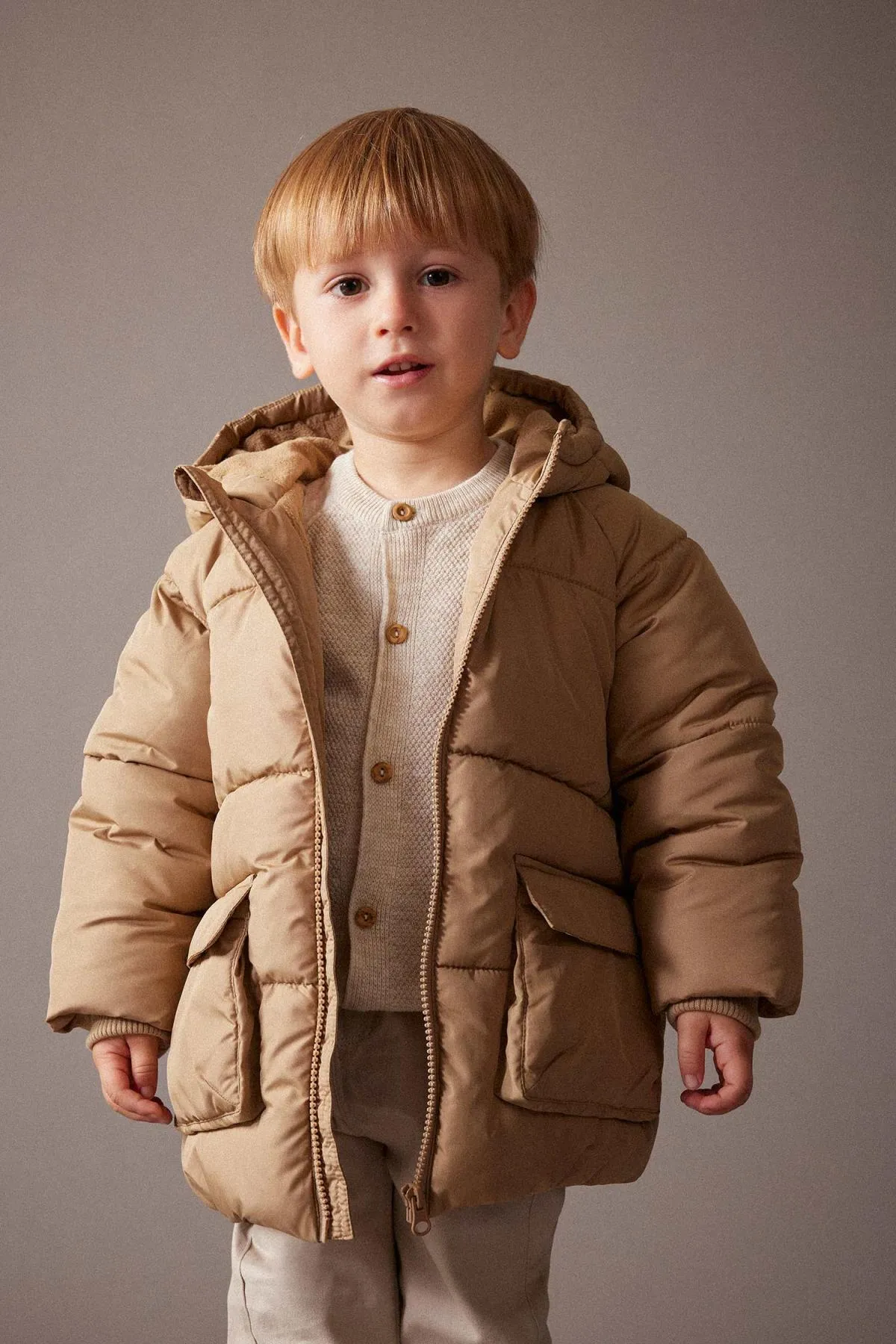 DeFacto  Pufferjacke mit Kapuze und Fleecefutter für Baby Jungen A2212a523wn