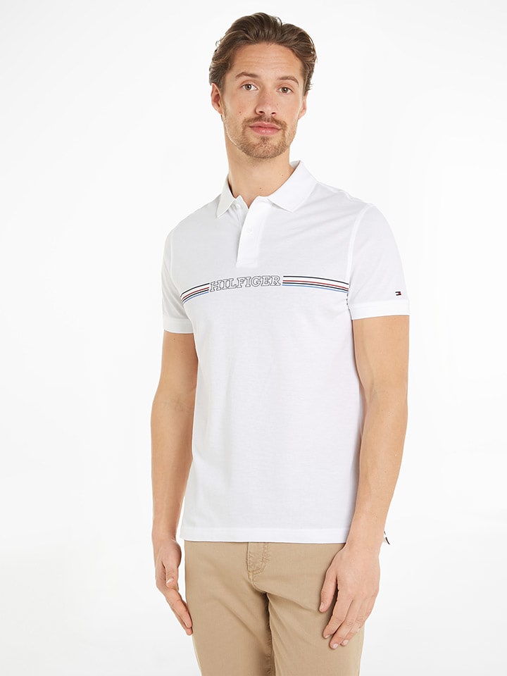 Tommy Hilfiger Poloshirt in Weiß günstig kaufen