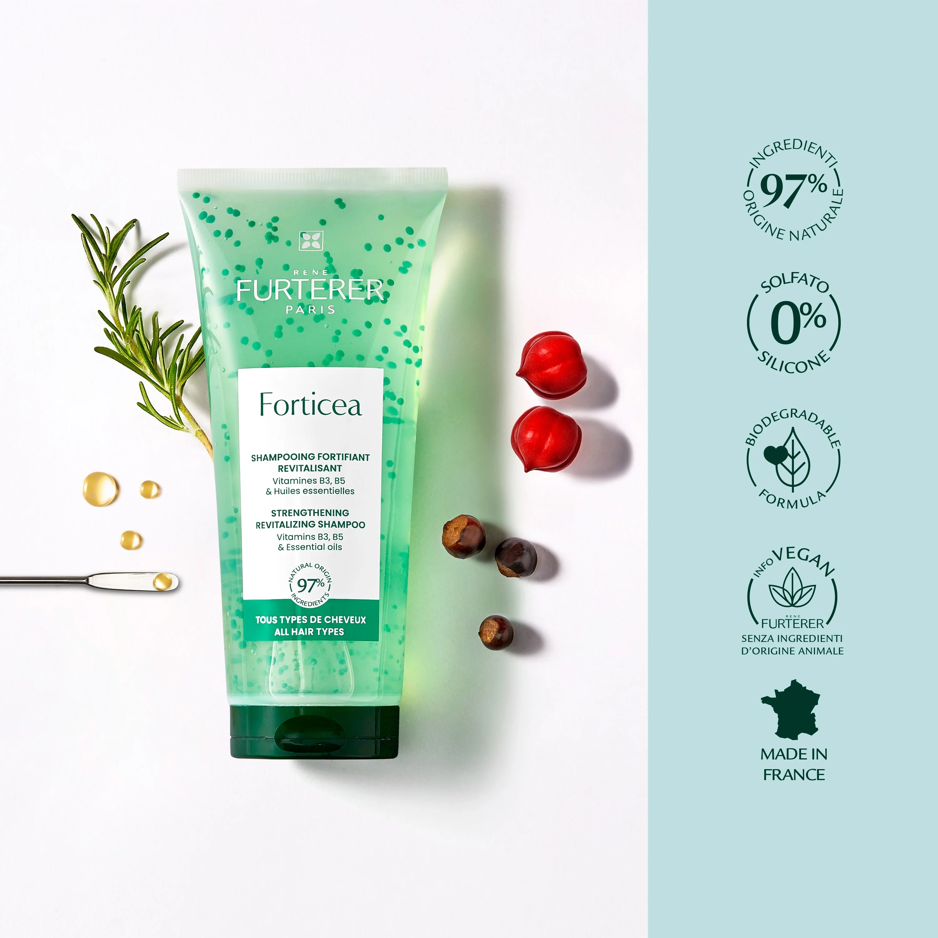 Forticea Shampooing Fortifiant Revitalisant - krepilni šampon, šampon za pogosto uporabo