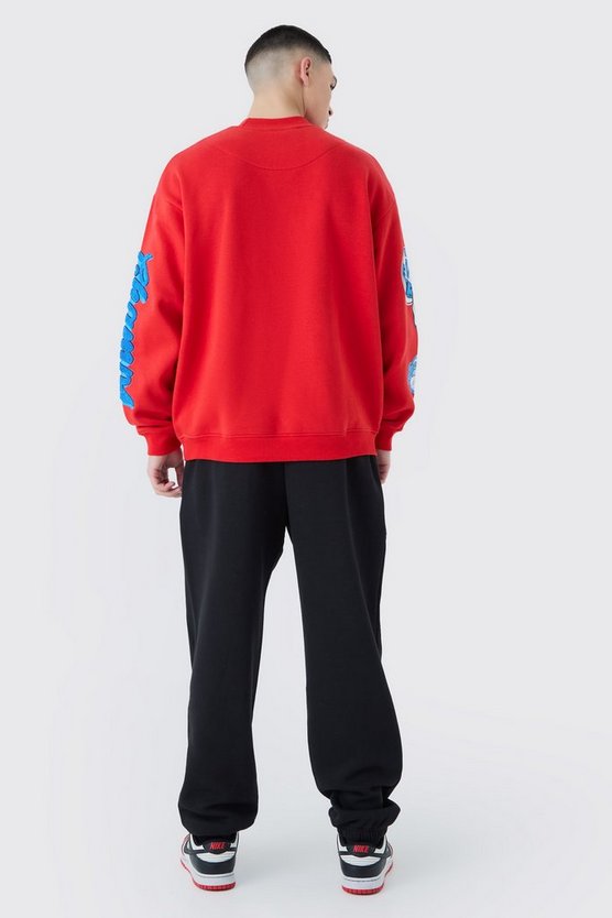Oversize Jogginghose mit Aufnähern