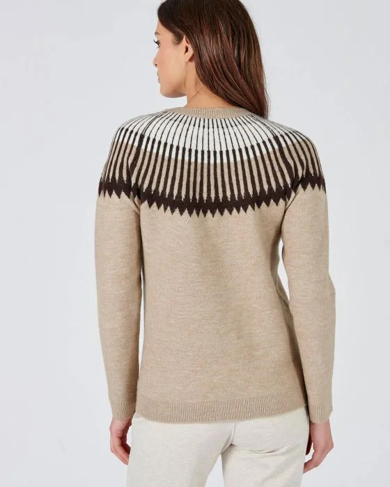 Pull maille jacquard ethnique