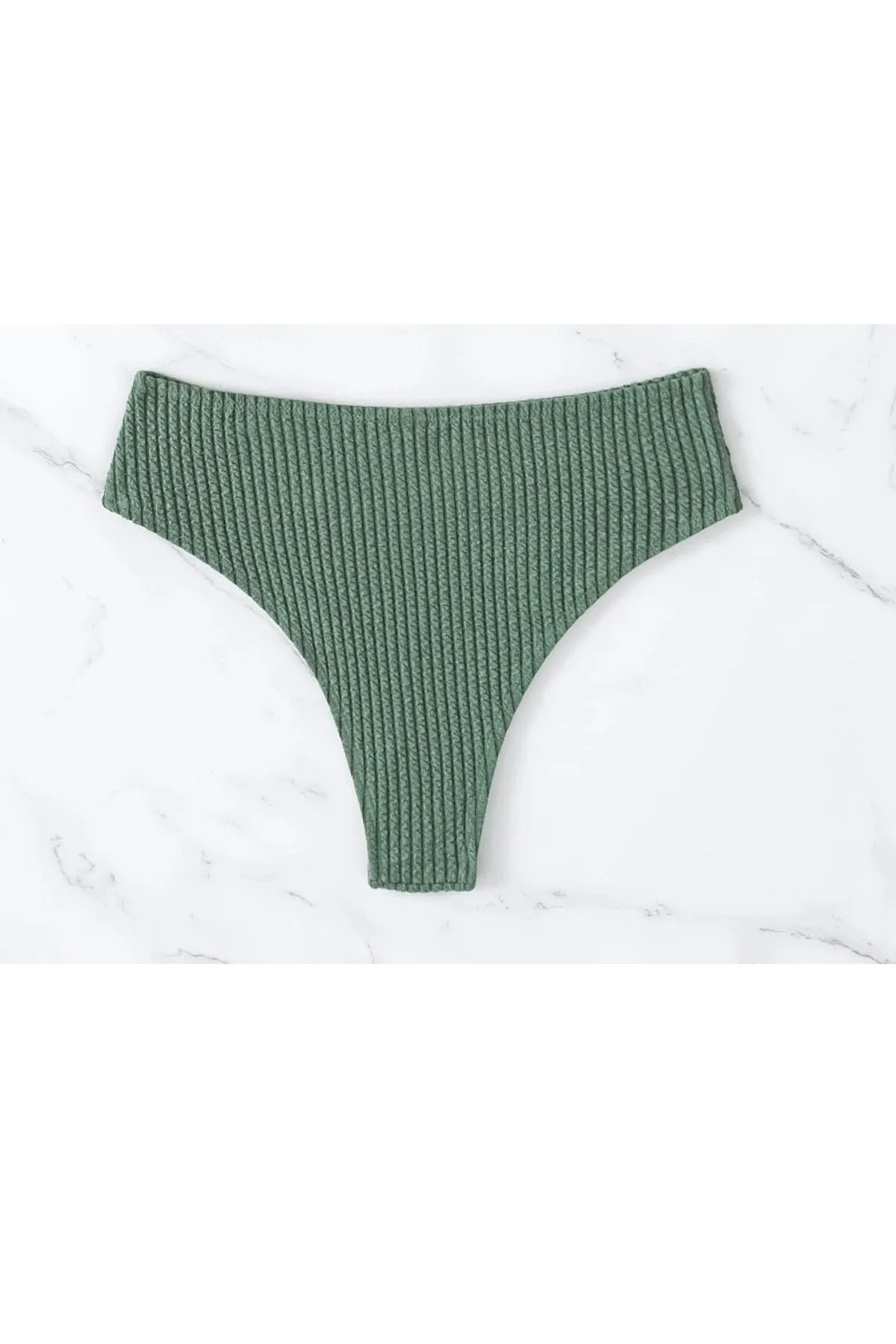 Angelsin  -Erwachsene High Waist Bikinihose aus Spezialstoff Grün