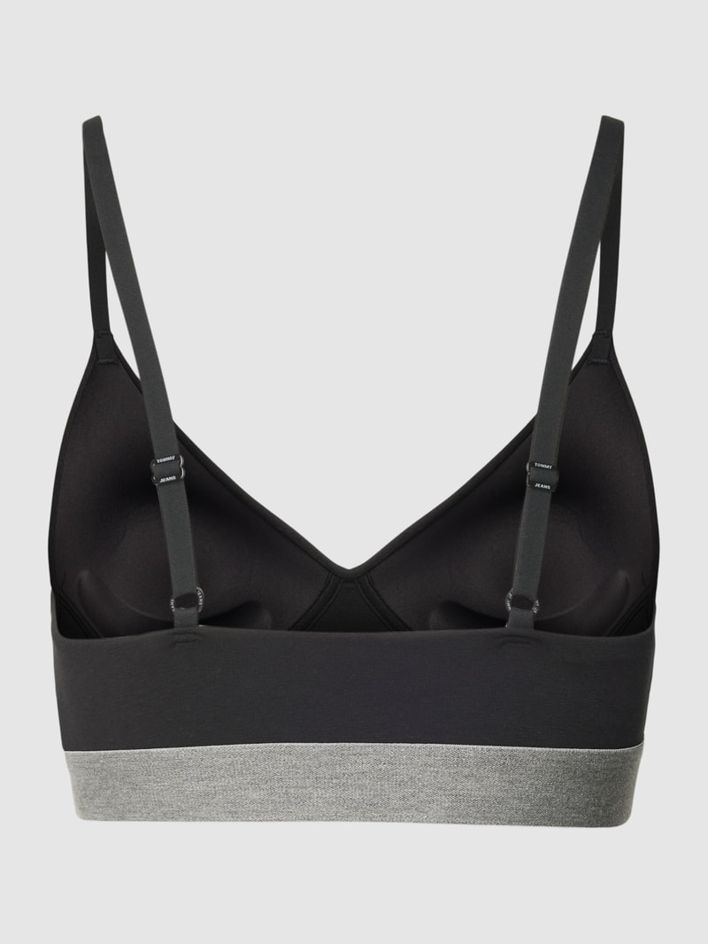 Bralette mit elastischem Logo-Bund in schwarz