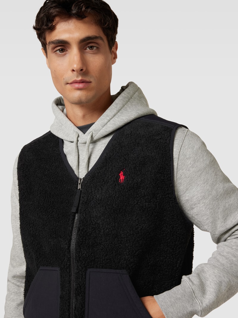 Weste mit Label-Details in schwarz