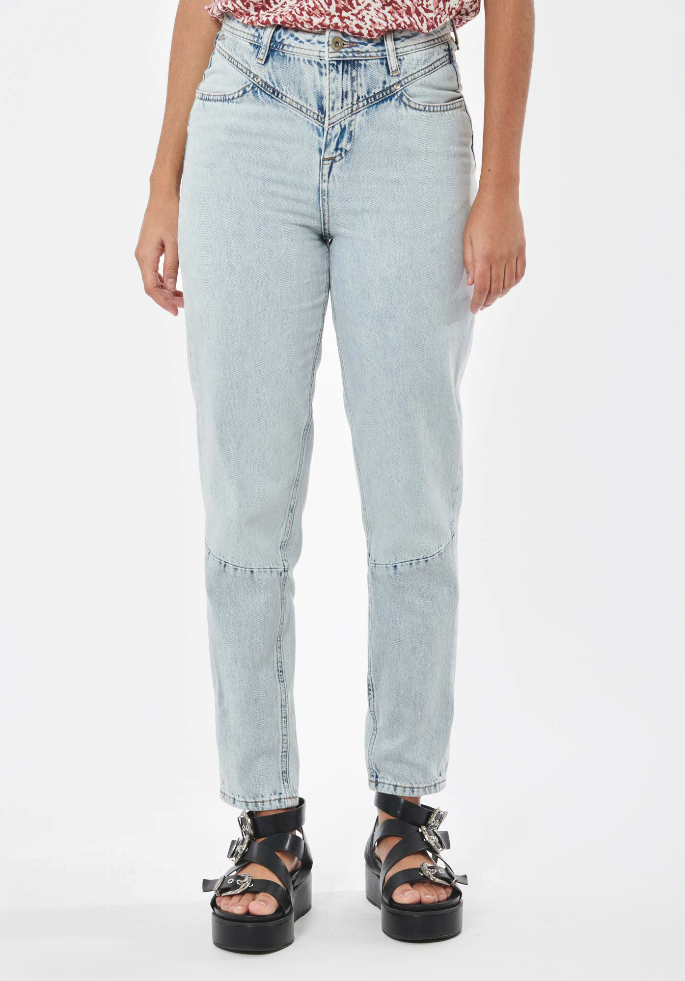 BELLA  Jean Mom Femme en 100% coton