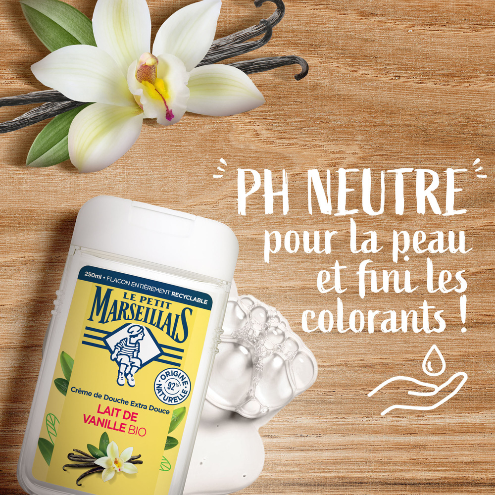 le petit marseillais LE PETIT MARSEILLAIS  DOUCHE EXTRA DOUXLAIT DE VANILLE BIO 250 ML Gel Douche