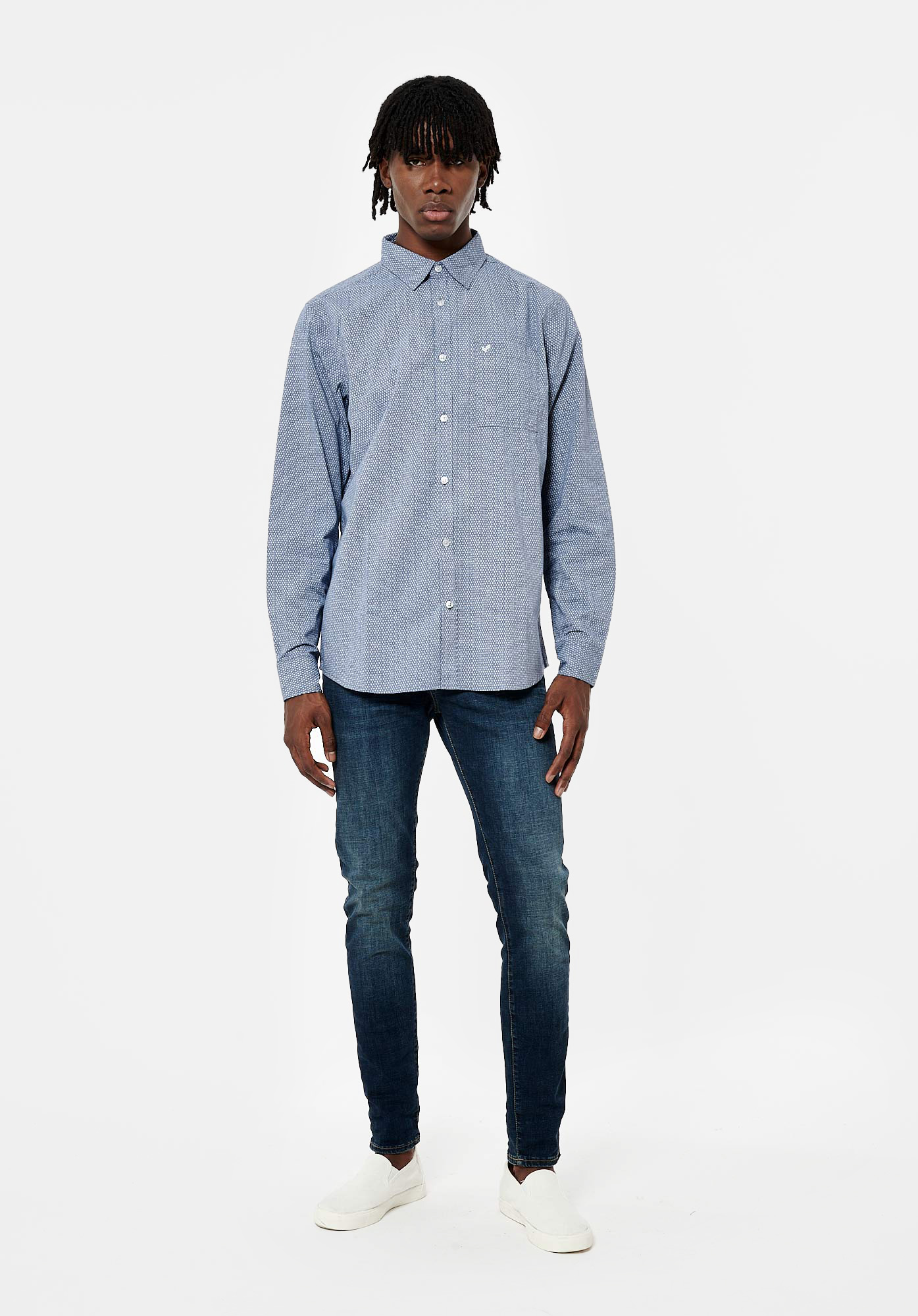 MEYER  Chemise bleue Homme en 100% coton