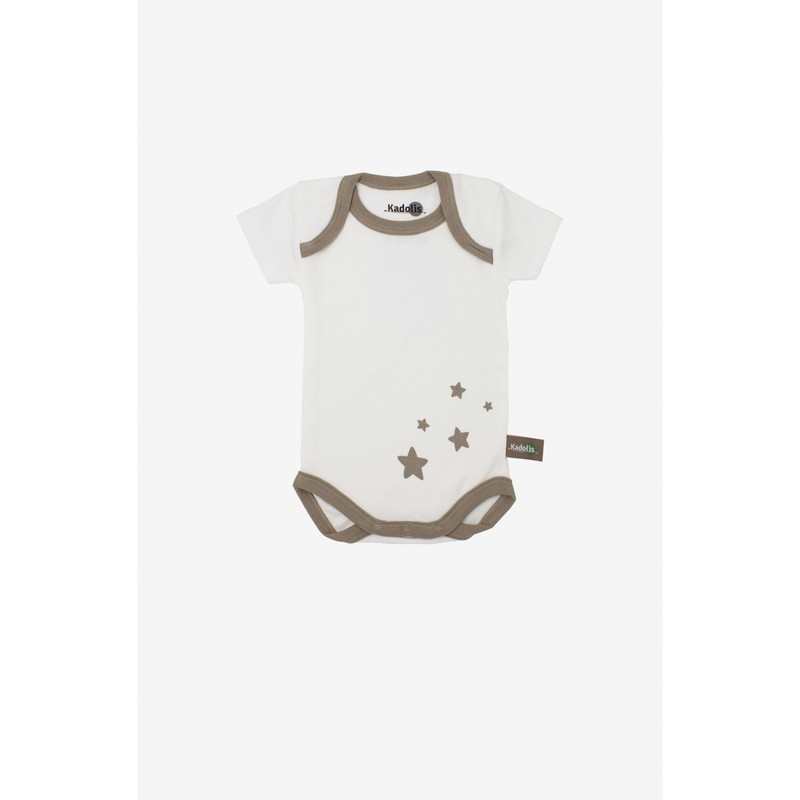 Lot de 3 Body manches courtes en Coton Bio à motifs étoiles